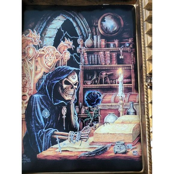 Alchemy Carta plastic photo frame skull Halloween skeleton wizard satan devil ho - Picture 5 of 13